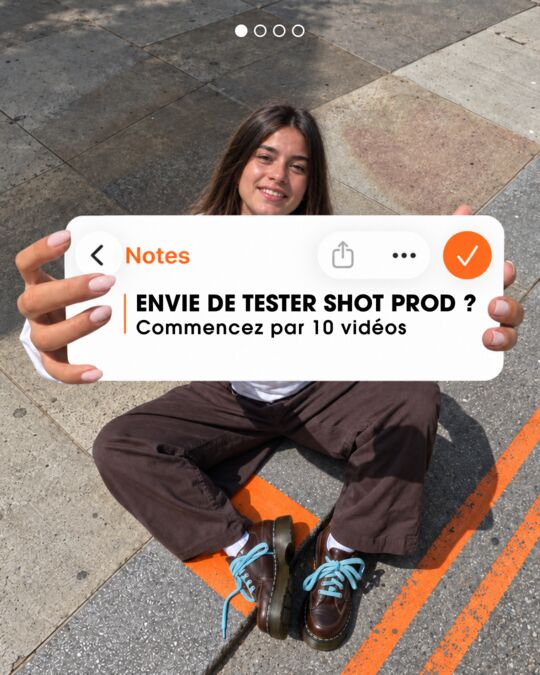 Post Instagram : envie de tester Shot Prod ? Commencez par 10 vidéos